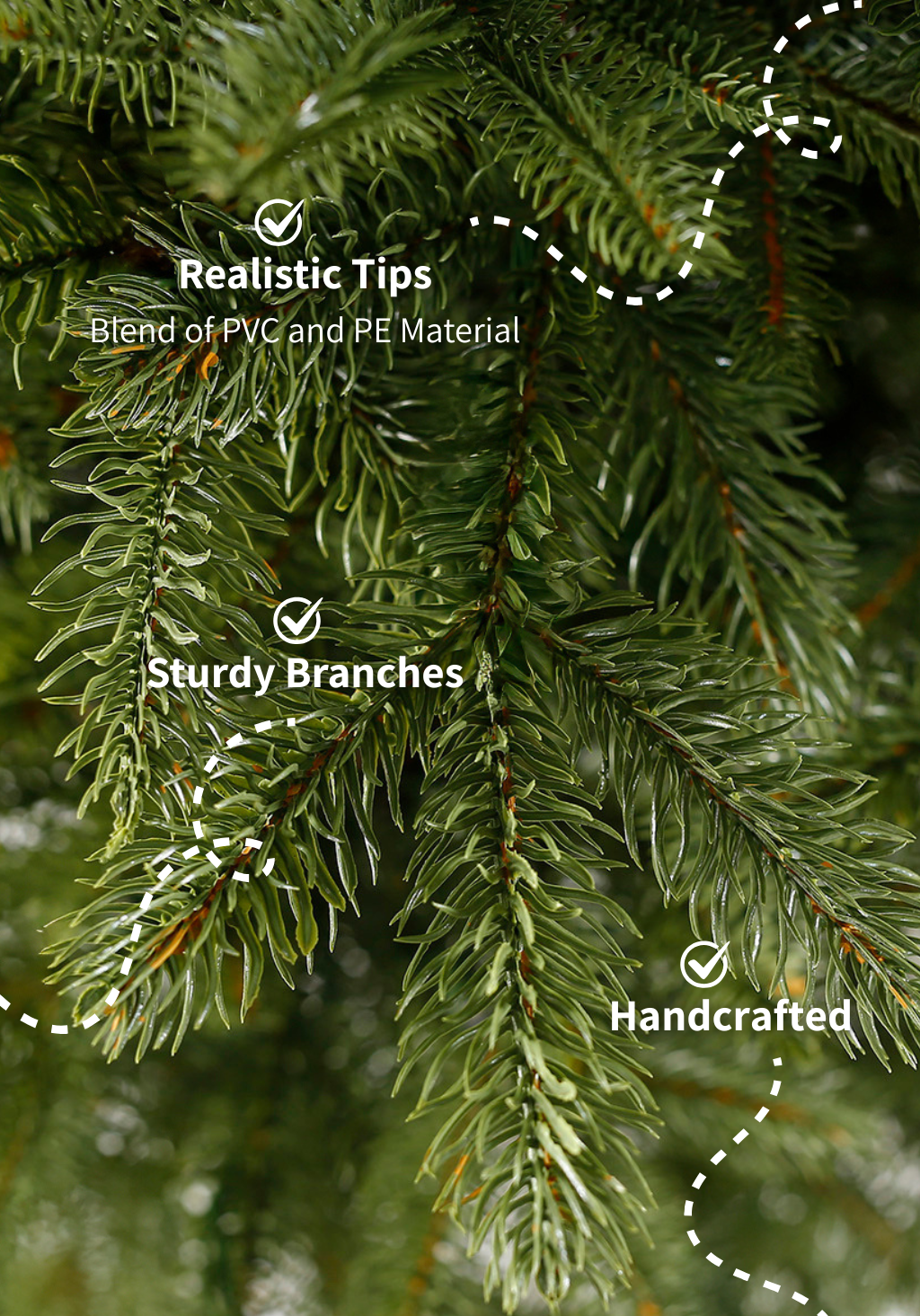 7.5' Cypress Spruce Artificial Christmas Tree with 1450 Warm White & Multi-Color LED Lights