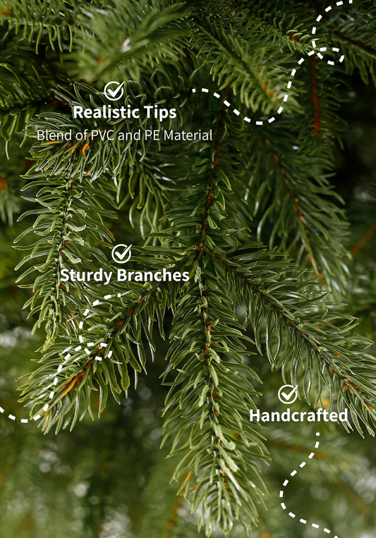 7.5' Cypress Spruce Artificial Christmas Tree Unlit