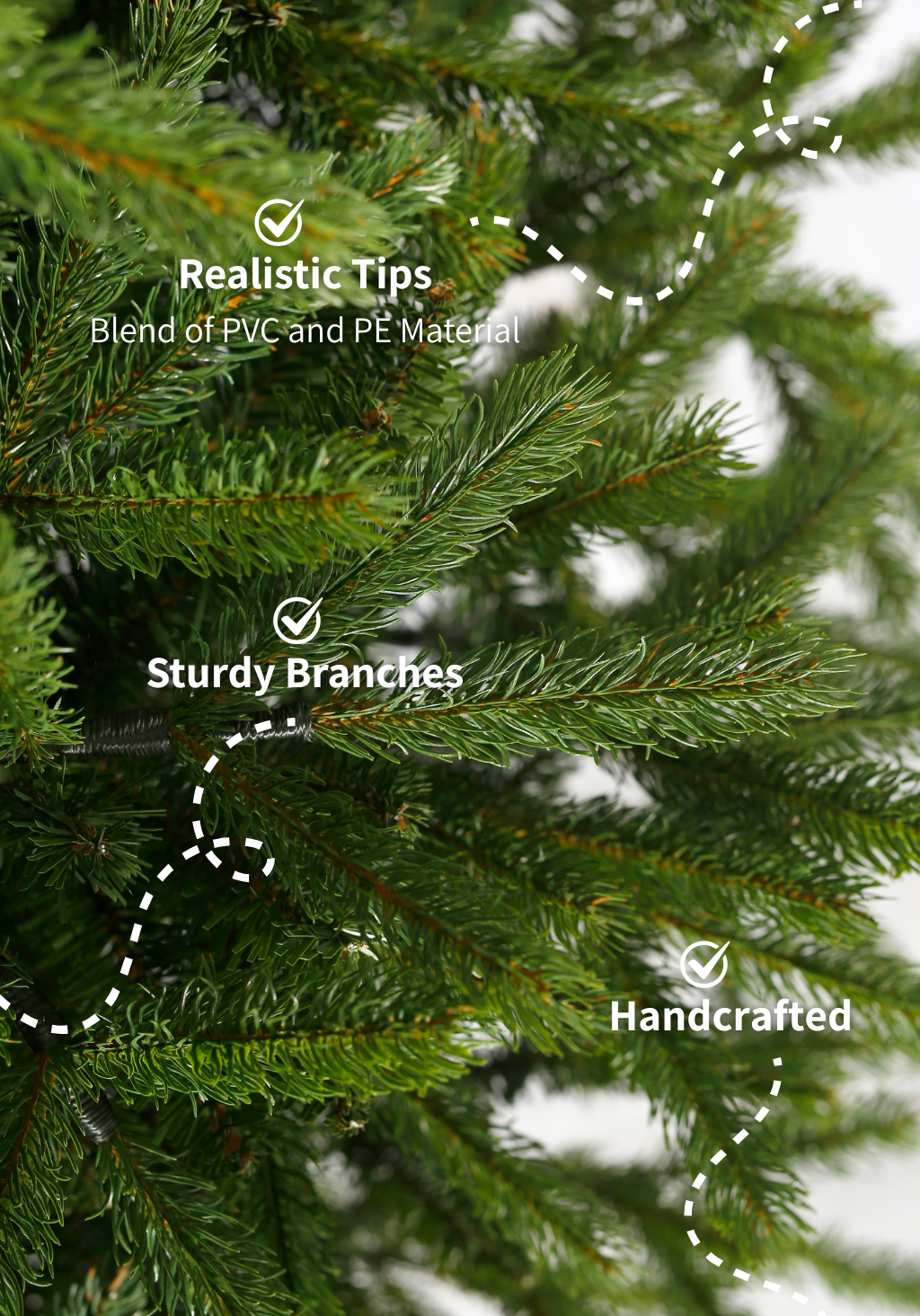 7.5' King Fraser Fir Artificial Christmas Tree Unlit