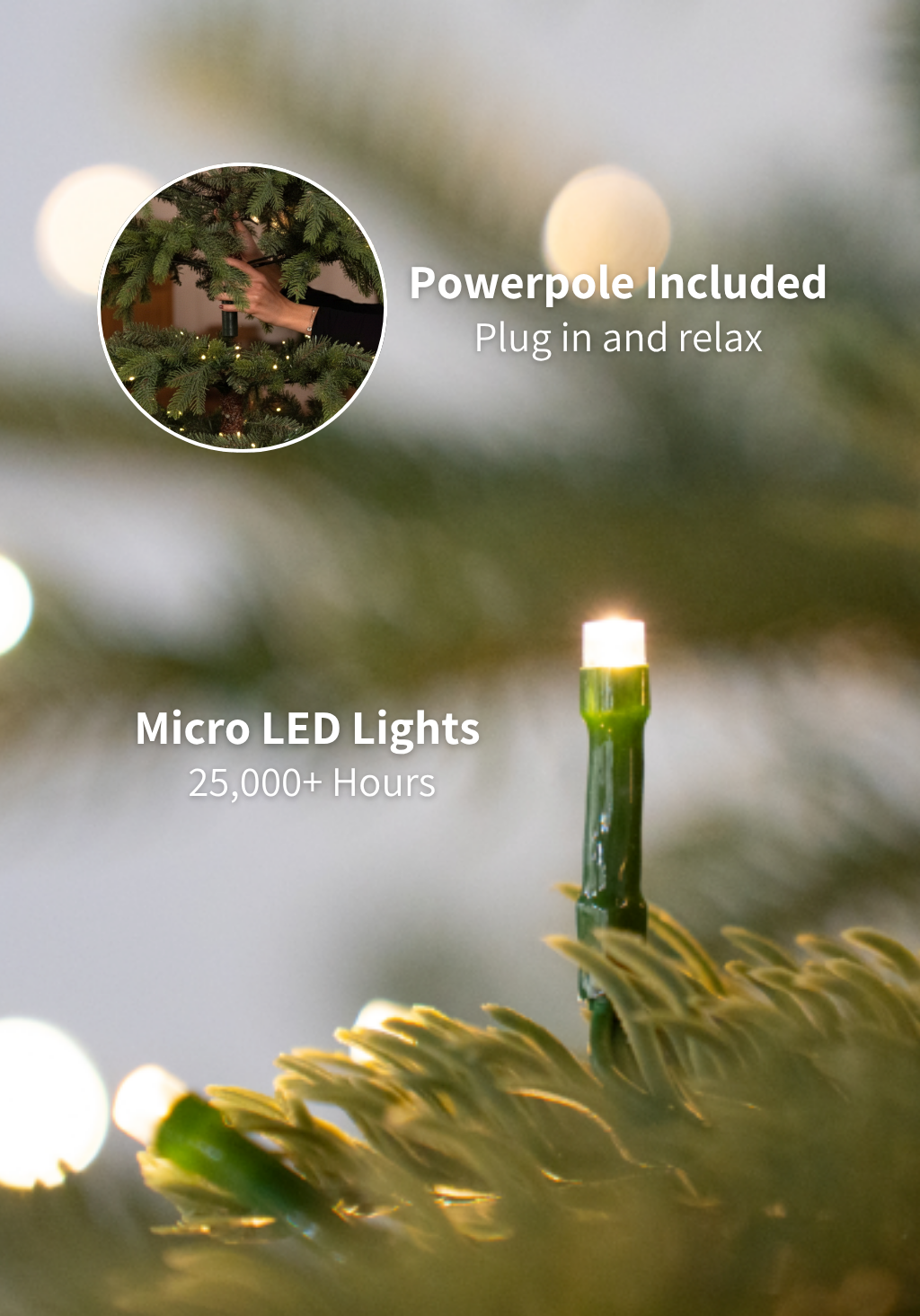 7.5' Cypress Spruce Artificial Christmas Tree with 1450 Warm White & Multi-Color LED Lights