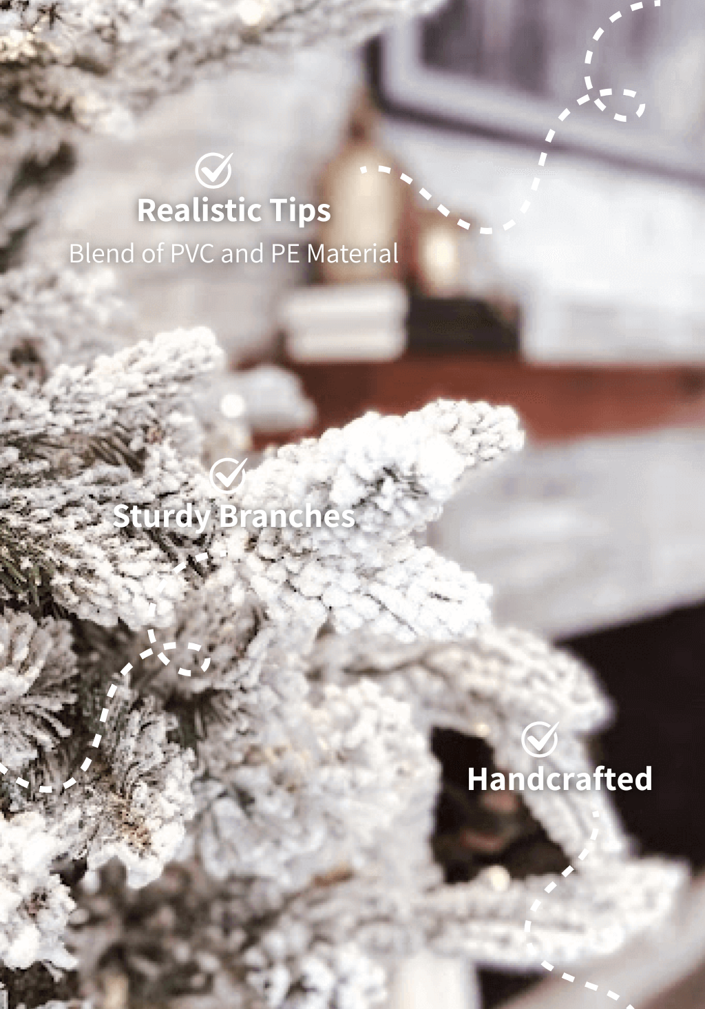 7.5' Queen Flock® Slim Artificial Christmas Tree Unlit