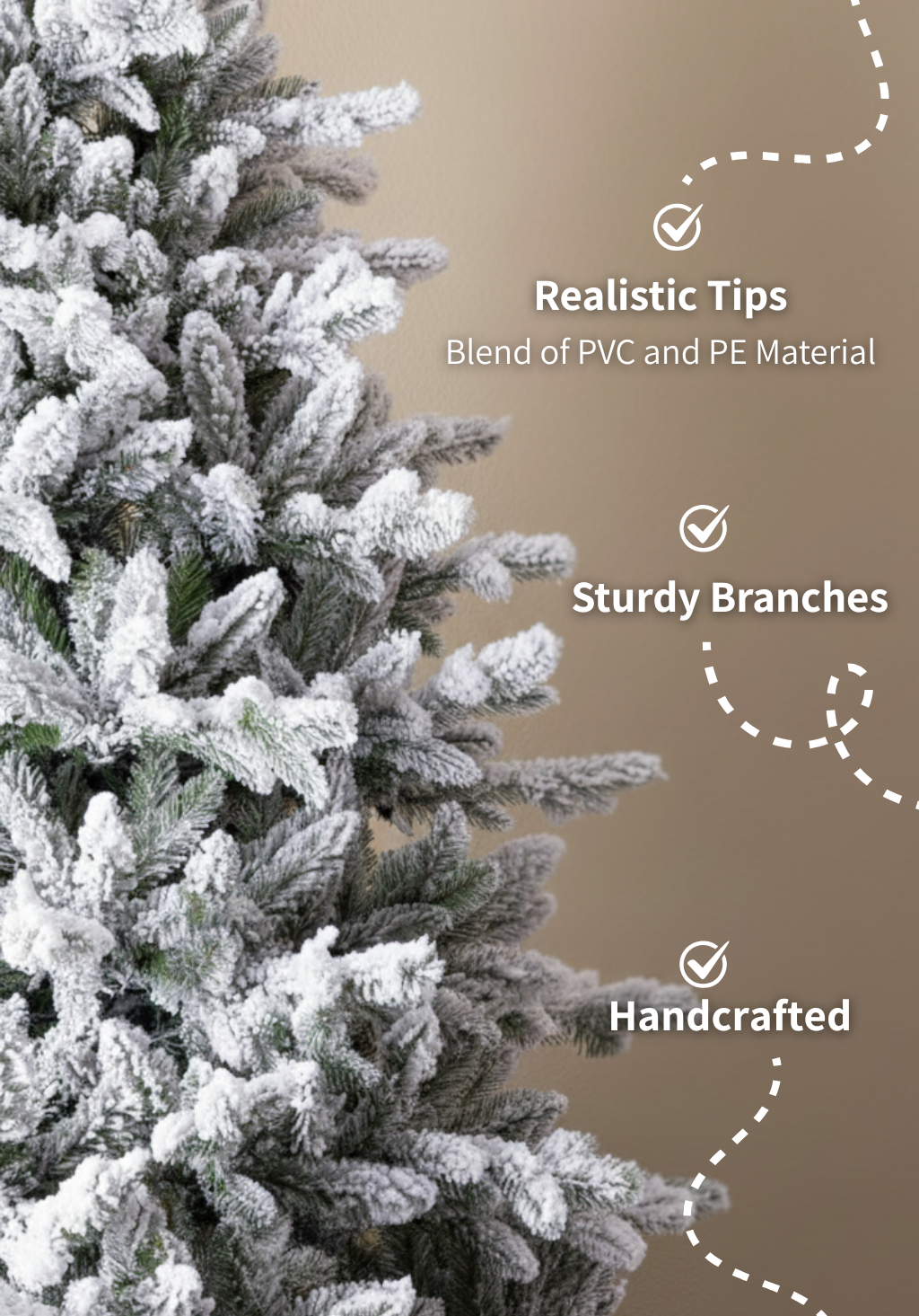 7.5' Queen Flock® Artificial Christmas Tree Unlit