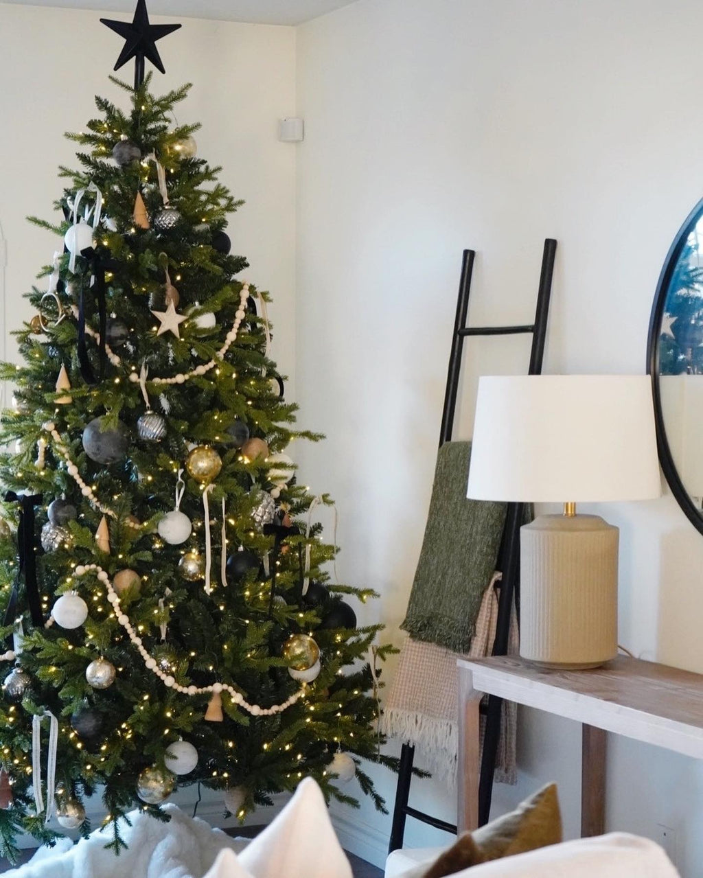 9' Scarlet Fir Artificial Christmas Tree with 1000 Warm White LED Lights